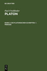 Buchcover Paul Friedländer: Platon / Die platonischen Schriften, 1. Periode