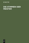 Buchcover Die Stimmen der Meister