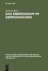 Buchcover Das Ebersignum im Germanischen