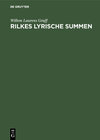 Buchcover Rilkes lyrische Summen