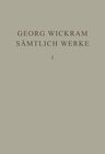Buchcover Georg Wickram: Sämtliche Werke / Ritter Galmy