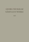 Buchcover Georg Wickram: Sämtliche Werke / Apostelspiel. Knaben Spiegel