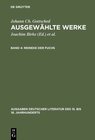 Buchcover Johann Ch. Gottsched: Ausgewählte Werke / Reineke der Fuchs