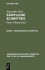 Buchcover Alexander Seitz: Sämtliche Schriften / Medizinische Schriften