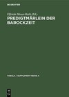 Buchcover Predigtmärlein der Barockzeit