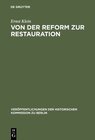 Buchcover Von der Reform zur Restauration