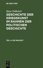 Buchcover Hans Delbrück: Geschichte der Kriegskunst im Rahmen der politischen Geschichte / Die Neuzeit