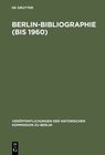 Buchcover Berlin-Bibliographie (bis 1960)