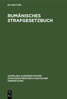 Buchcover Rumänisches Strafgesetzbuch