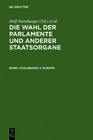 Buchcover Die Wahl der Parlamente und anderer Staatsorgane / Europa
