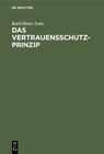 Buchcover Das Vertrauensschutz-Prinzip