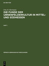 Buchcover Die Funde der Urnenfelderkultur in Mittel- und Südhessen