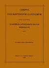 Buchcover Corpus inscriptionum Latinarum. Vol III: Inscriptiones Asiae, provinciarum Europae Graecarum, Illyrici Latinae. Suppl: I