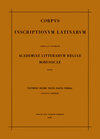 Buchcover Inscriptiones Belgicae