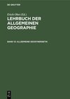 Buchcover Lehrbuch der Allgemeinen Geographie / Allgemeine Geosynergetik