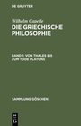 Buchcover Von Thales bis zum Tode Platons