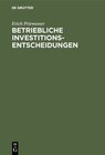 Buchcover Betriebliche Investitionsentscheidungen