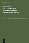 Buchcover Peter Petersen: Allgemeine Erziehungswissenschaft / Allgemeine Erziehungswissenschaft
