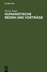 Buchcover Humanistische Reden und Vorträge