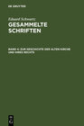 Buchcover Eduard Schwartz: Gesammelte Schriften / Zur Geschichte der Alten Kirche und ihres Rechts