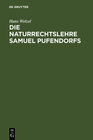 Buchcover Die Naturrechtslehre Samuel Pufendorfs