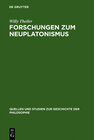 Buchcover Forschungen zum Neuplatonismus