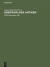 Buchcover Greifswalder Antiken
