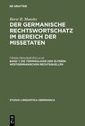 Buchcover Die Terminologie der älteren westgermanischen Rechtsquellen