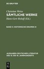 Buchcover Christian Weise: Sämtliche Werke / Historische Dramen III