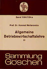 Buchcover SG1154A MELLEROWICZ:ALLGEM BETRIEBSWLEHRE 3 13A