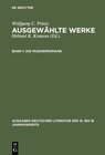 Buchcover Wolfgang C. Printz: Ausgewählte Werke / Die Musikerromane