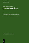 Buchcover Ostverträge / Deutsch-polnische Verträge