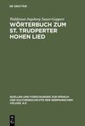 Buchcover Wörterbuch zum St. Trudperter Hohen Lied
