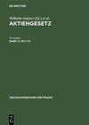 Buchcover Aktiengesetz / §§ 1–75