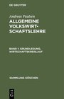 Buchcover Andreas Paulsen: Allgemeine Volkswirtschaftslehre / Grundlegung, Wirtschaftskreislauf