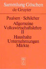 Buchcover Andreas Paulsen: Allgemeine Volkswirtschaftslehre / Haushalte, Unternehmungen, Märkte
