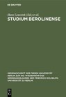 Buchcover Studium Berolinense