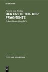 Buchcover Der erste Teil der Fragmente