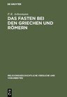 Buchcover Das Fasten bei den Griechen und Römern