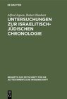 Buchcover Untersuchungen zur israelitisch-jüdischen Chronologie