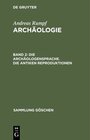 Buchcover Andreas Rumpf: Archäologie / Die Archäologensprache. Die antiken Reproduktionen
