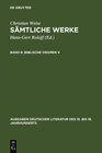 Buchcover Christian Weise: Sämtliche Werke / Biblische Dramen V