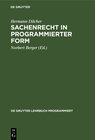 Buchcover Sachenrecht in programmierter Form