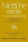 Buchcover Friedrich Nietzsche: Nietzsche Werke. Abteilung 6 / Nachbericht zum ersten Band der sechsten Abteilung