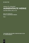 Buchcover Johann Ch. Gottsched: Ausgewählte Werke. Gesammelte Reden / Gesammelte Reden. 1. Teil