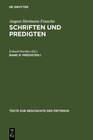 Buchcover August Hermann Francke: Schriften und Predigten / Predigten I