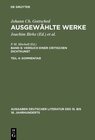 Buchcover Johann Ch. Gottsched: Ausgewählte Werke. Versuch einer Critischen Dichtkunst / Versuch einer Critischen Dichtkunst. Komm