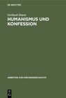 Buchcover Humanismus und Konfession