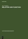 Buchcover Relation und Funktion