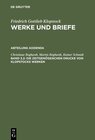 Friedrich Gottlieb Klopstock: Werke und Briefe. Abteilung Addenda / Die zeitgenössischen Drucke von Klopstocks Werken width=
